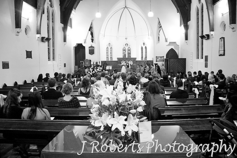 Wedding ceremony at Christ Church Lavender Bay - wedding photography sydney
